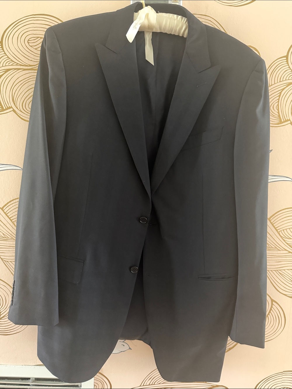 Canali Men’s 44L Black 100% Wool Blazer Sport Coat Made in Italy
